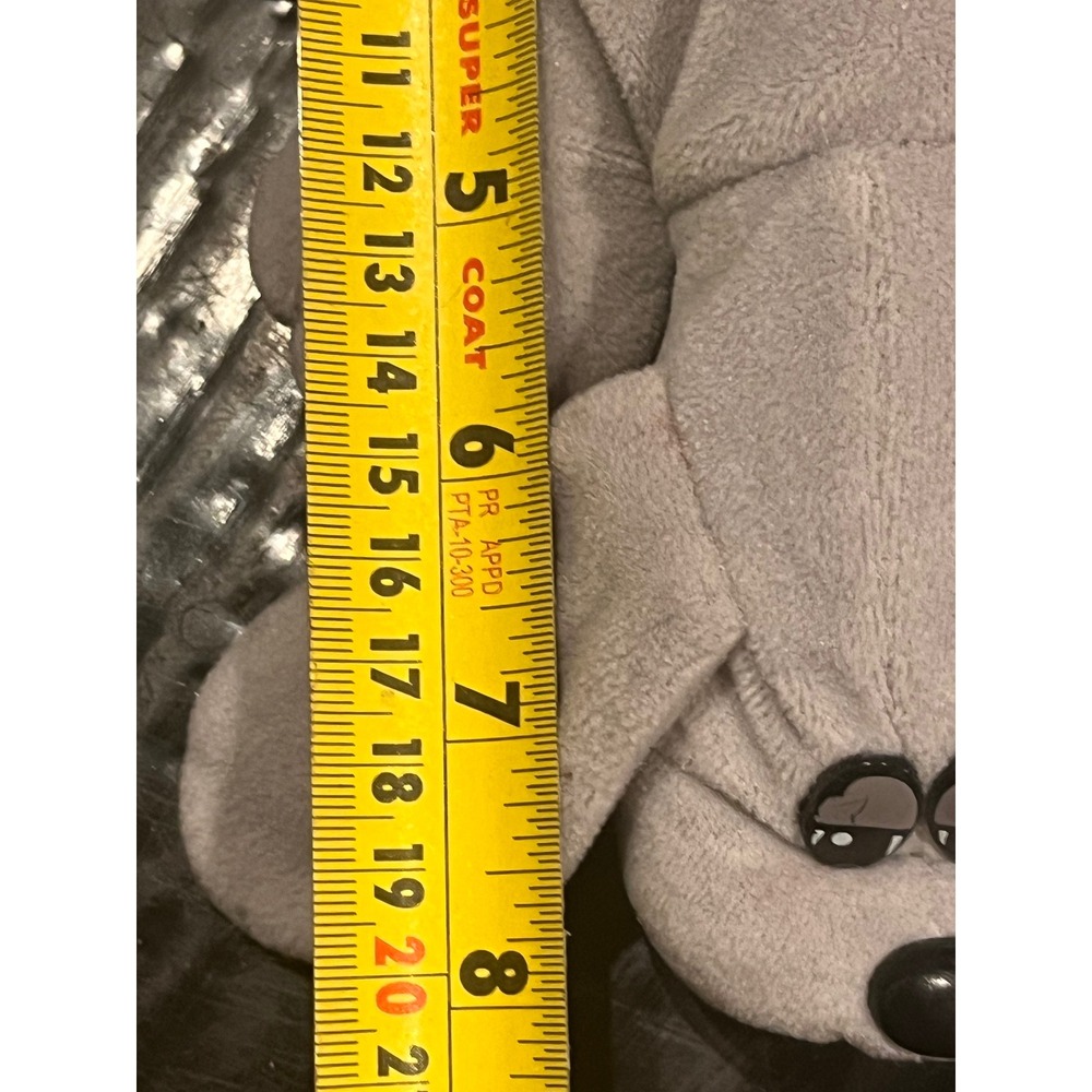 Tonka Pound Puppies 8" Grey Plush Stuffed Animal Puppy Dog 1985 Vintage - Picture 7 of 7
